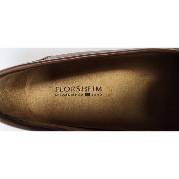 Florsheim Men's Brown Dress Loafer Shoes Size 10D - Picture 8 of 16